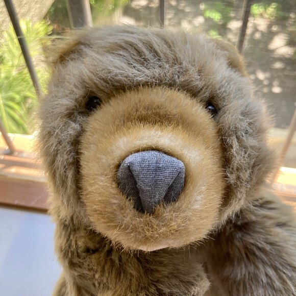 Grizzly Bear Hand Puppet Light Brown Folkmanis Puppets Plush Stuffed Animal - Picture 9 of 14